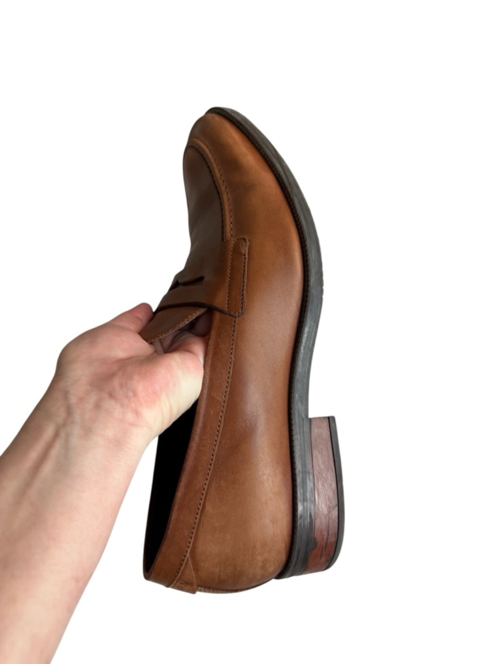 Cole Haan Men’s Tan Leather Penny Loafers - Picture 7 of 11